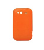 HTC Wildfire S siliconen hoes (oranje)